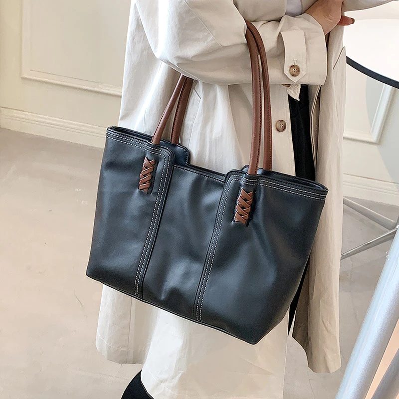 Rizzo Damehåndtaske Designer Luxury High Capacity - Sort