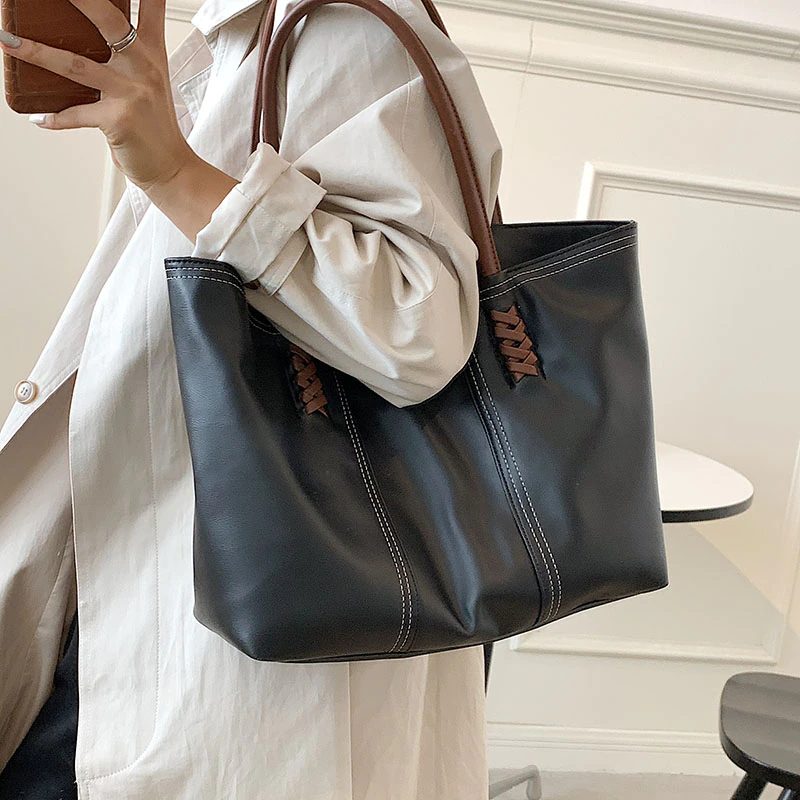 Rizzo Damehåndtaske Designer Luxury High Capacity - Sort
