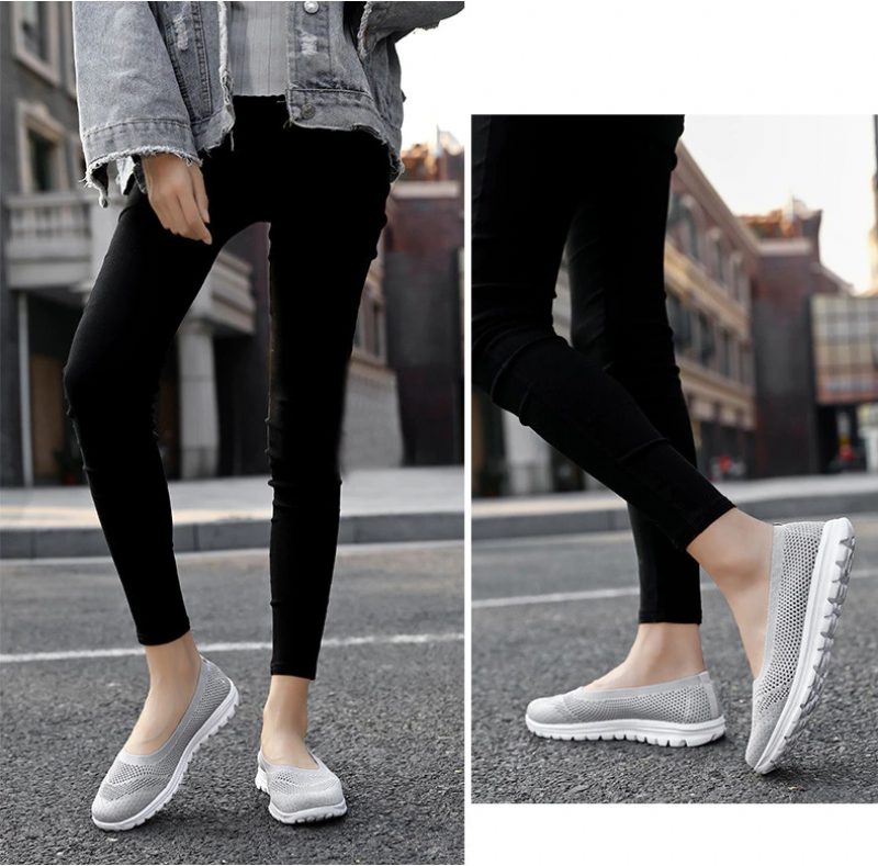 Roberta Damemode Åndbar Mesh Loafers Sorte Sko - Sort