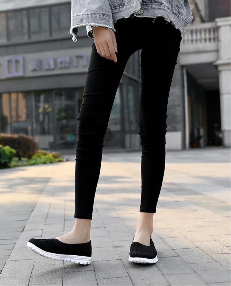 Roberta Damemode Åndbar Mesh Loafers Sorte Sko - Sort