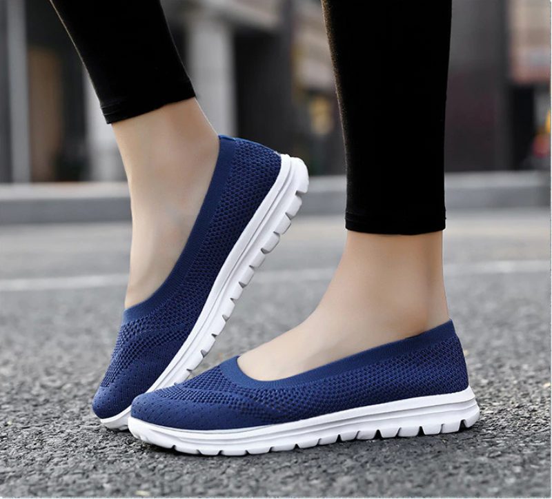 Roberta Damemode Åndbar Mesh Loafers Sorte Sko - Sort