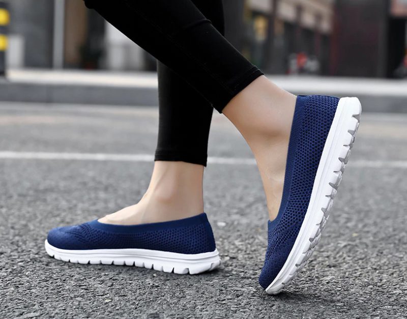 Roberta Damemode Åndbar Mesh Loafers Sorte Sko - Sort