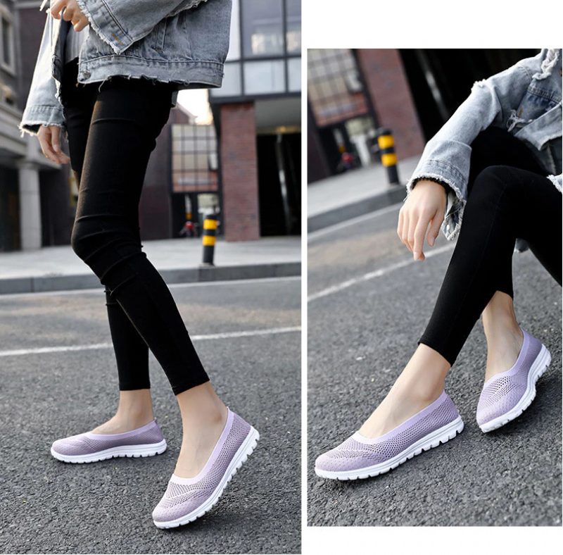 Roberta Damemode Åndbar Mesh Loafers Sorte Sko - Sort