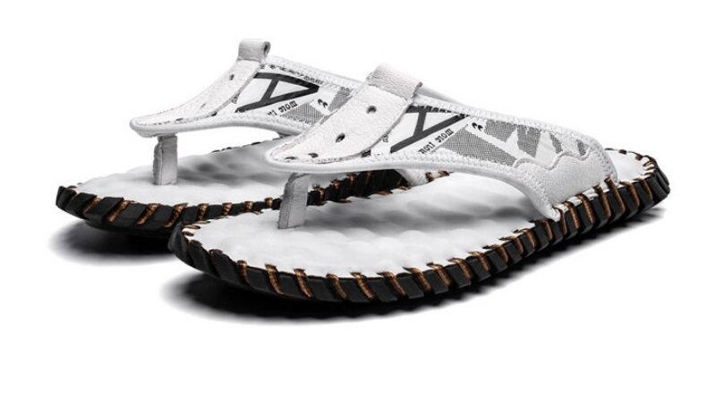 Rocusso Flip-flops Hjemmesko Til Mænd - Hvid