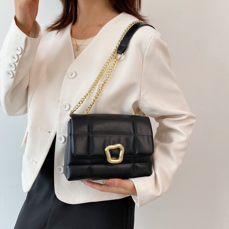 Rodriguez Luksus Læderflap Crossbody Håndtaske Til Kvinder - Sort