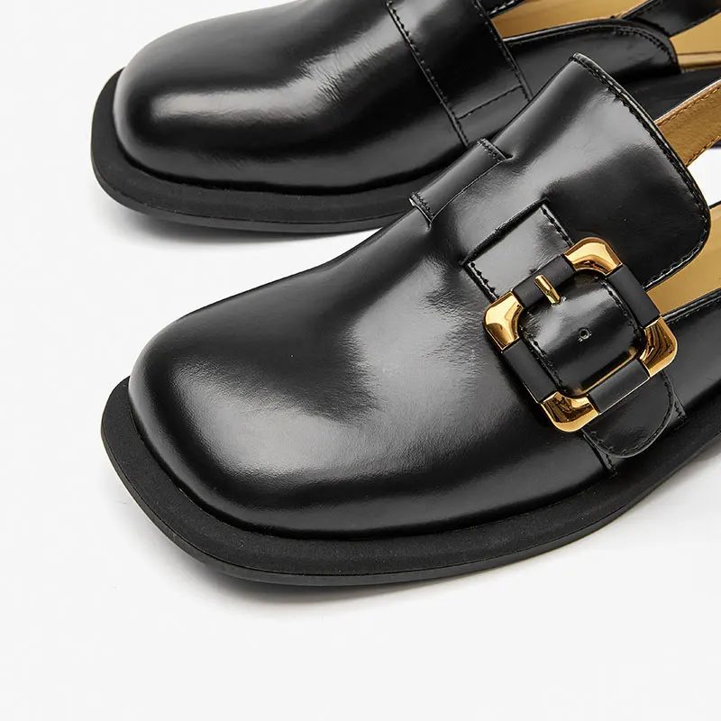 Rolixa Vintage Sandal Med Spænde Til Kvinder - Sort
