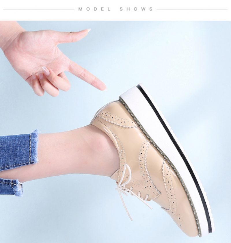 Romero Dame Oxford Sko - Beige