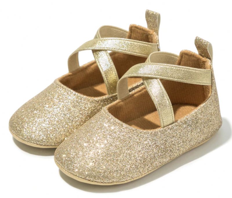Rosalia Baby Piges Flade Sko - Guld