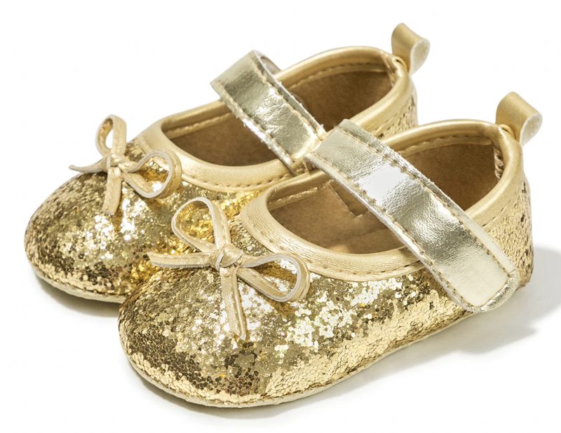 Rosalia Baby Piges Flade Sko - Guld