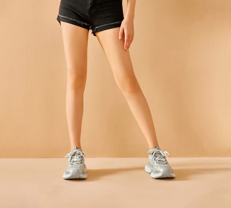 Rosalia Kvinders Afslappede Åndbare Sneakers - Guld