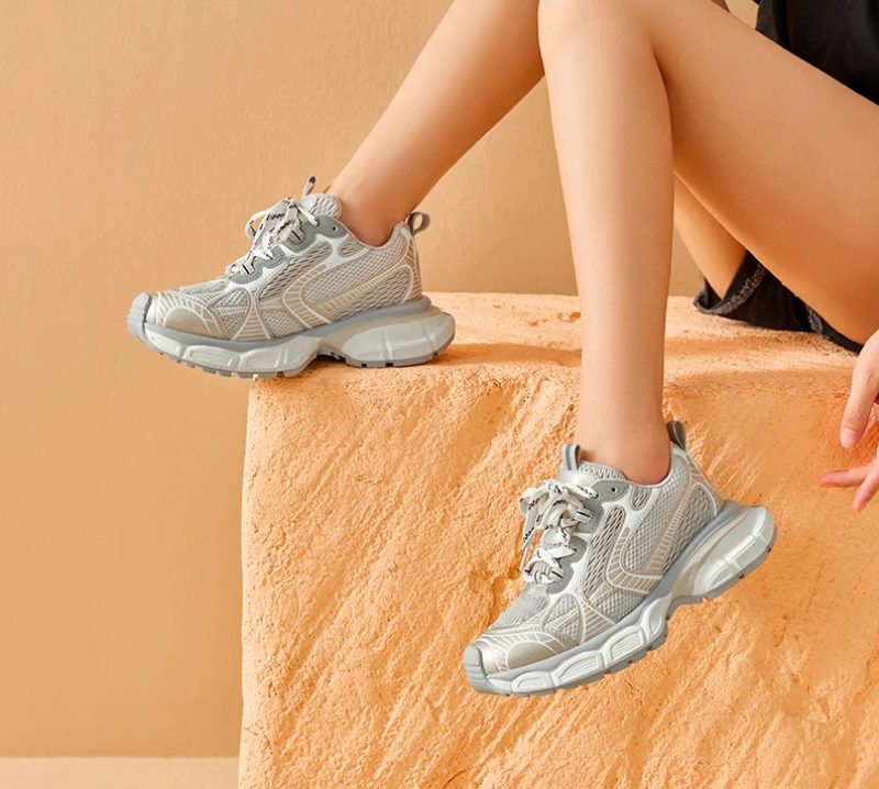 Rosalia Kvinders Afslappede Åndbare Sneakers - Guld