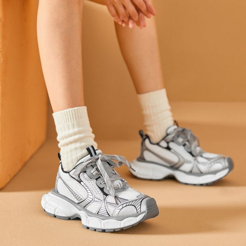 Rosalia Kvinders Afslappede Åndbare Sneakers - Guld