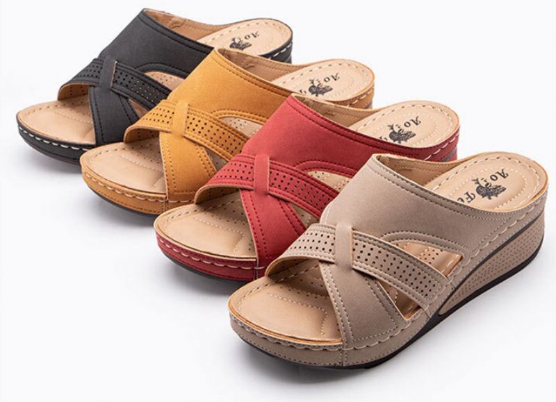 Rosario Komfortabel Skridsikker Sandal Til Kvinder - Beige