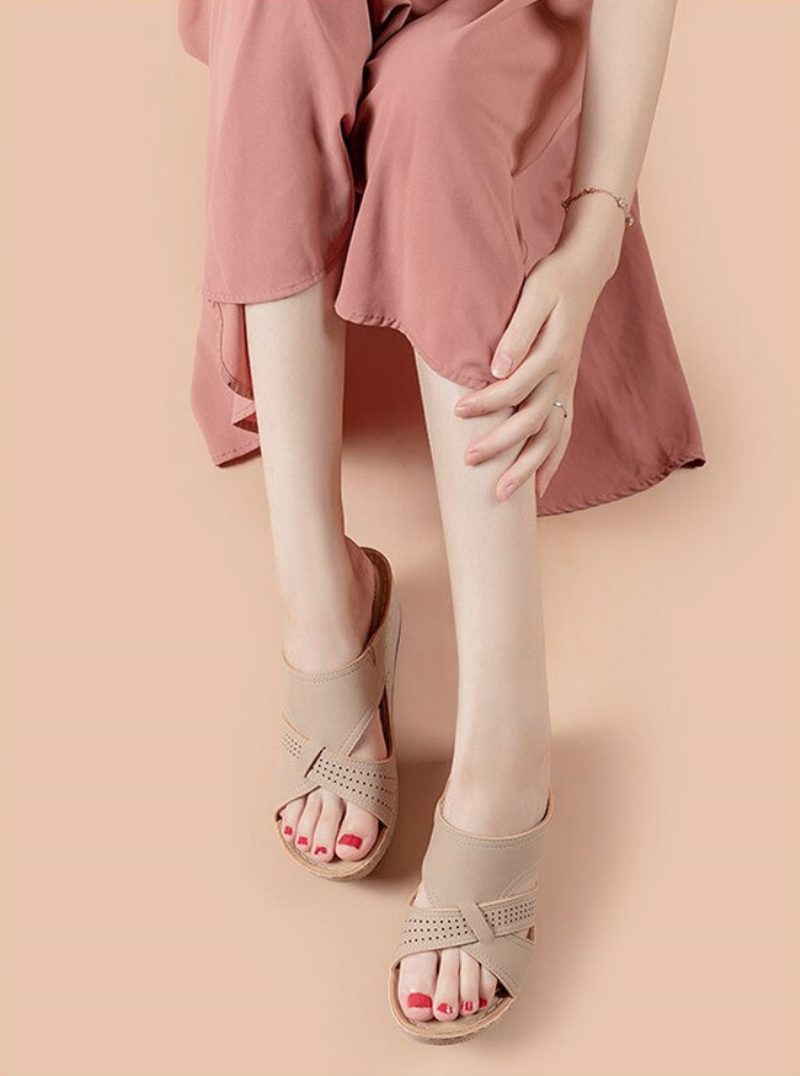 Rosario Komfortabel Skridsikker Sandal Til Kvinder - Beige