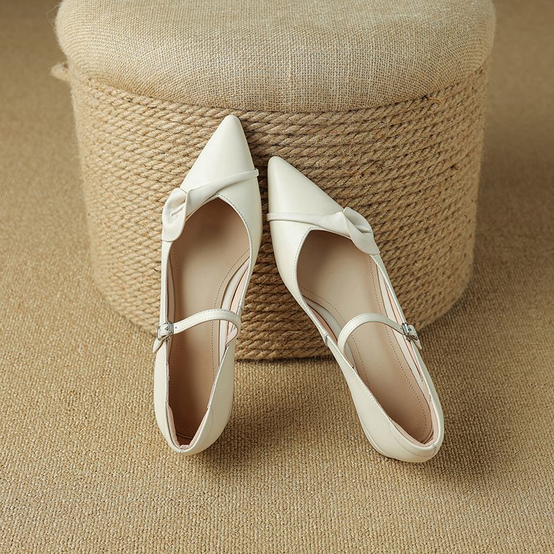 Rosaura Dame Elegant Flats Pumps - Sort