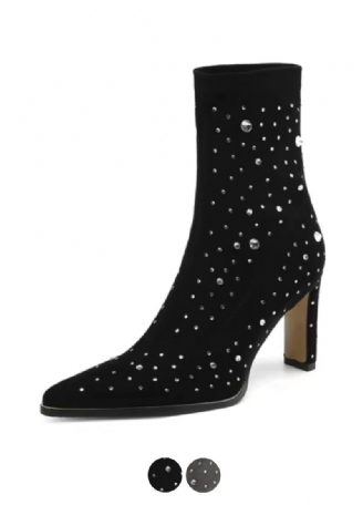 Rosaura Dame Rhinestones Stretch Ankelstøvler