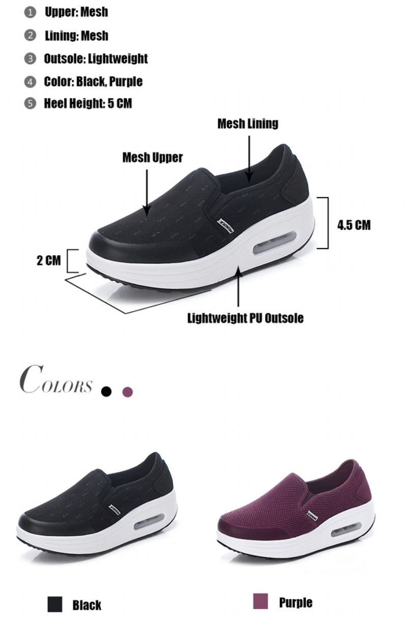 Rosaura Slip-on Walking Sorte Sko Til Kvinder - Sort