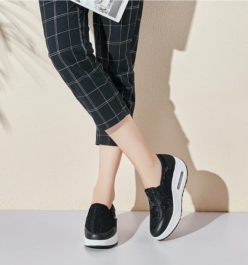 Rosaura Slip-on Walking Sorte Sko Til Kvinder - Sort