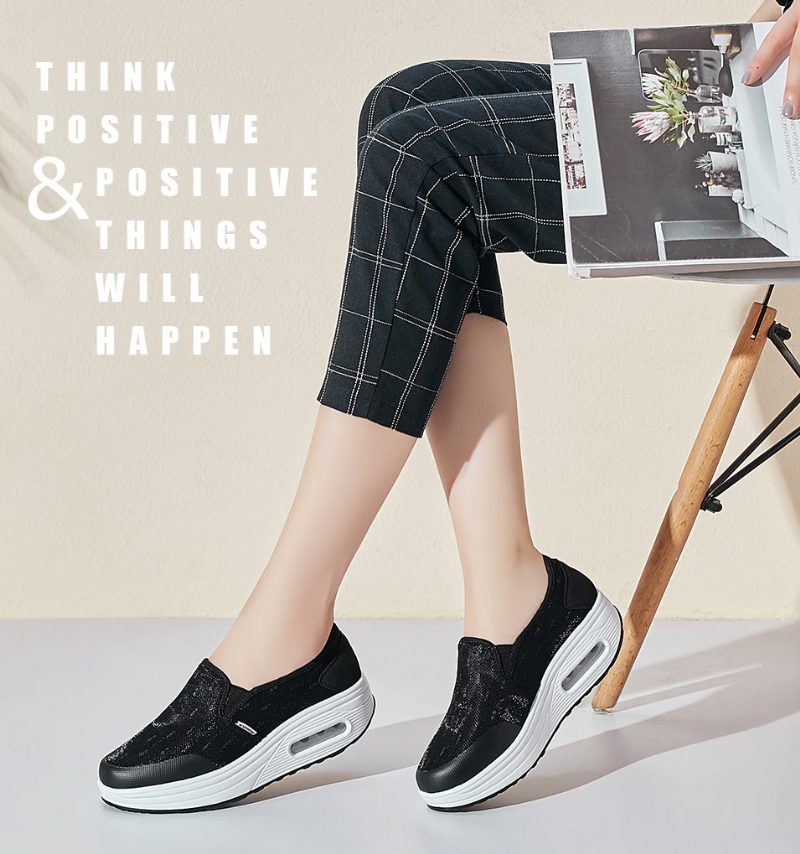 Rosaura Slip-on Walking Sorte Sko Til Kvinder - Sort