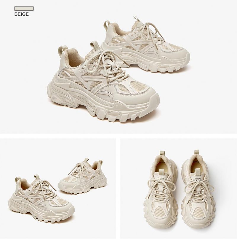 Rosmil Platform Sneaker Til Kvinder - Beige