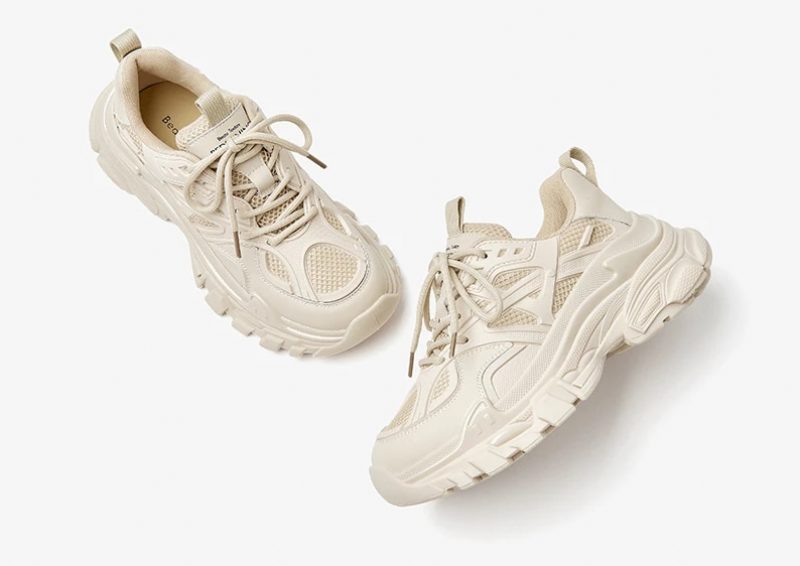 Rosmil Platform Sneaker Til Kvinder - Beige
