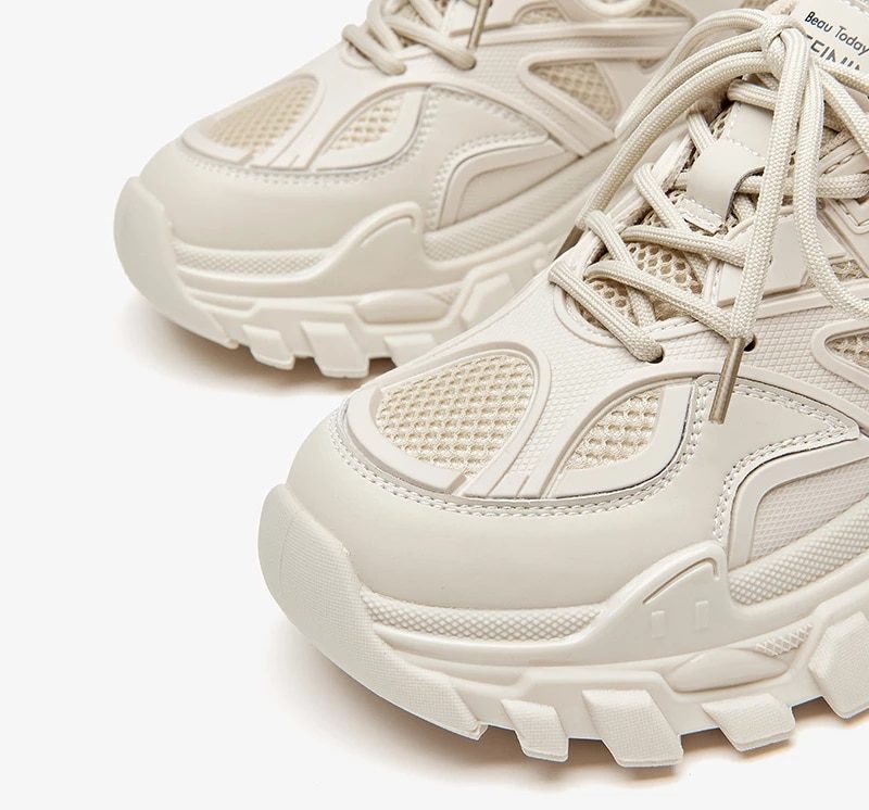 Rosmil Platform Sneaker Til Kvinder - Beige