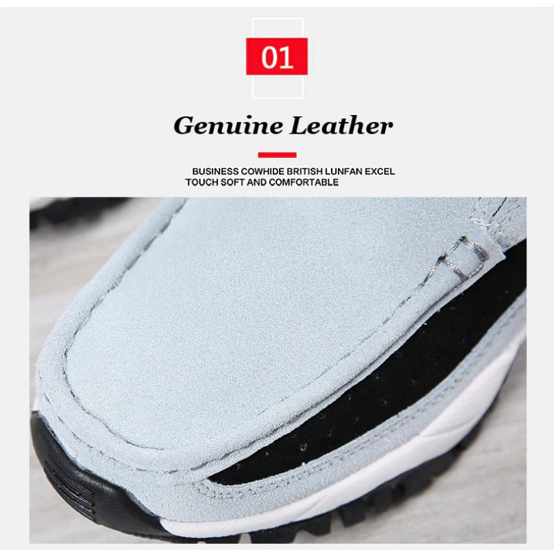 Rosner Læder Platform Slip-on Sorte Sneakers Til Kvinder - Sort