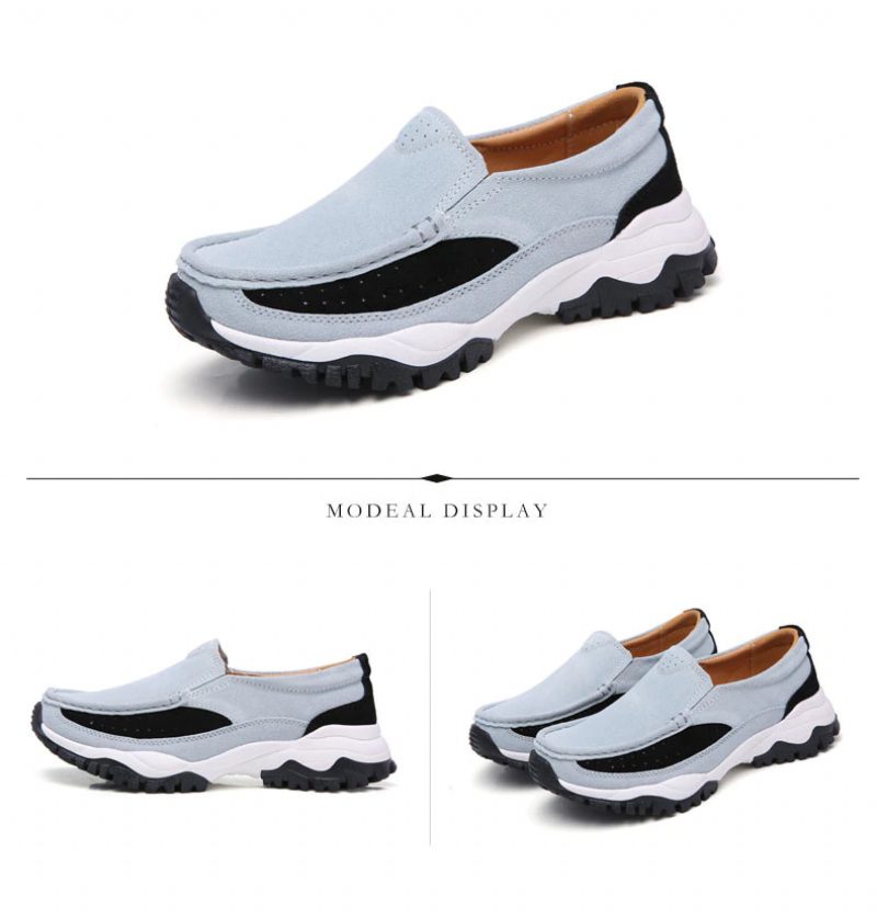 Rosner Læder Platform Slip-on Sorte Sneakers Til Kvinder - Sort