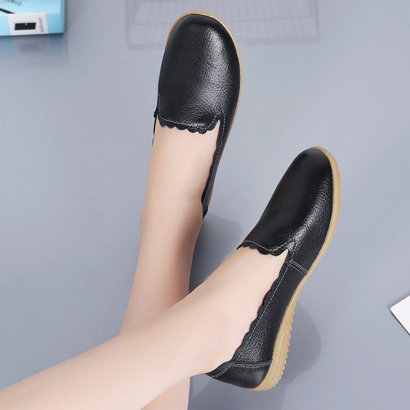 Roxy Casual Loafer-sko I Læder Til Kvinder - Sort