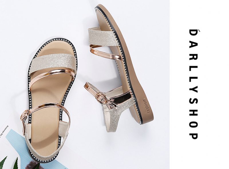 Saavedra Damesandaler - Guld