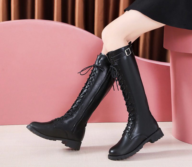 Safiro Boots Knælængde - Sort