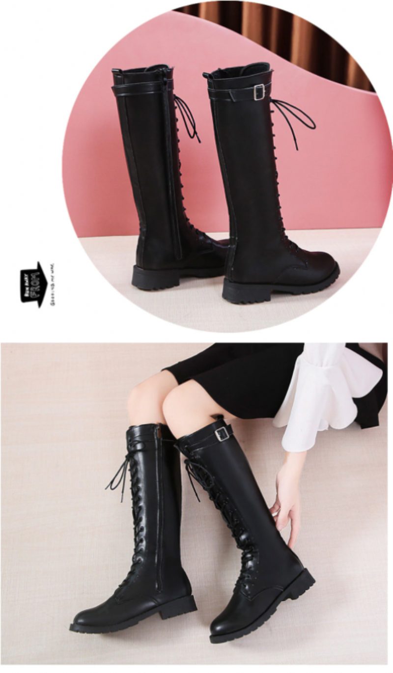 Safiro Boots Knælængde - Sort
