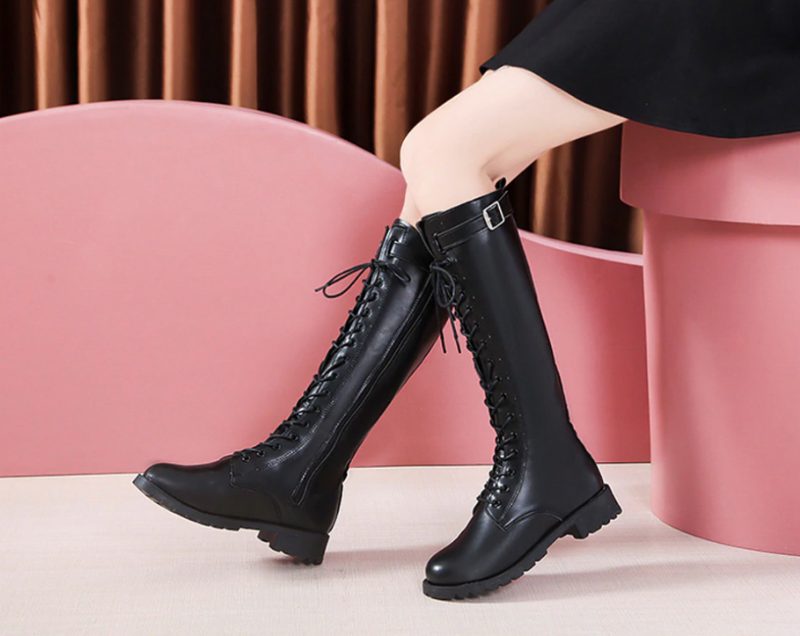 Safiro Boots Knælængde - Sort