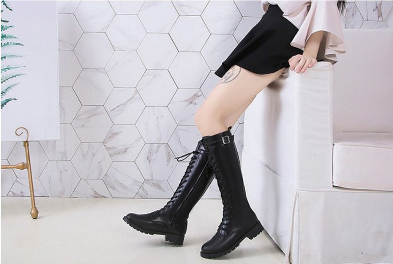 Safiro Boots Knælængde - Sort