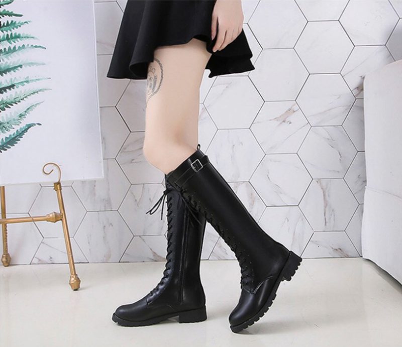 Safiro Boots Knælængde - Sort