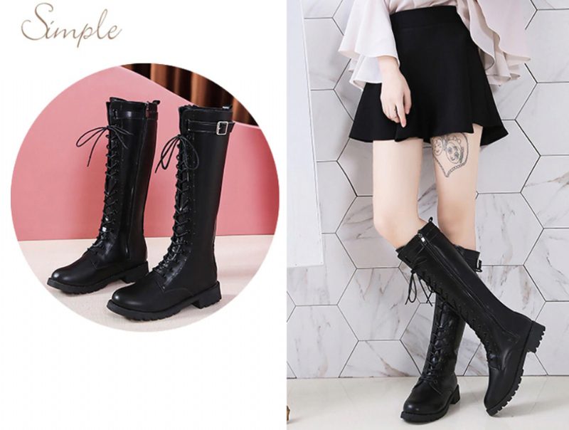 Safiro Boots Knælængde - Sort