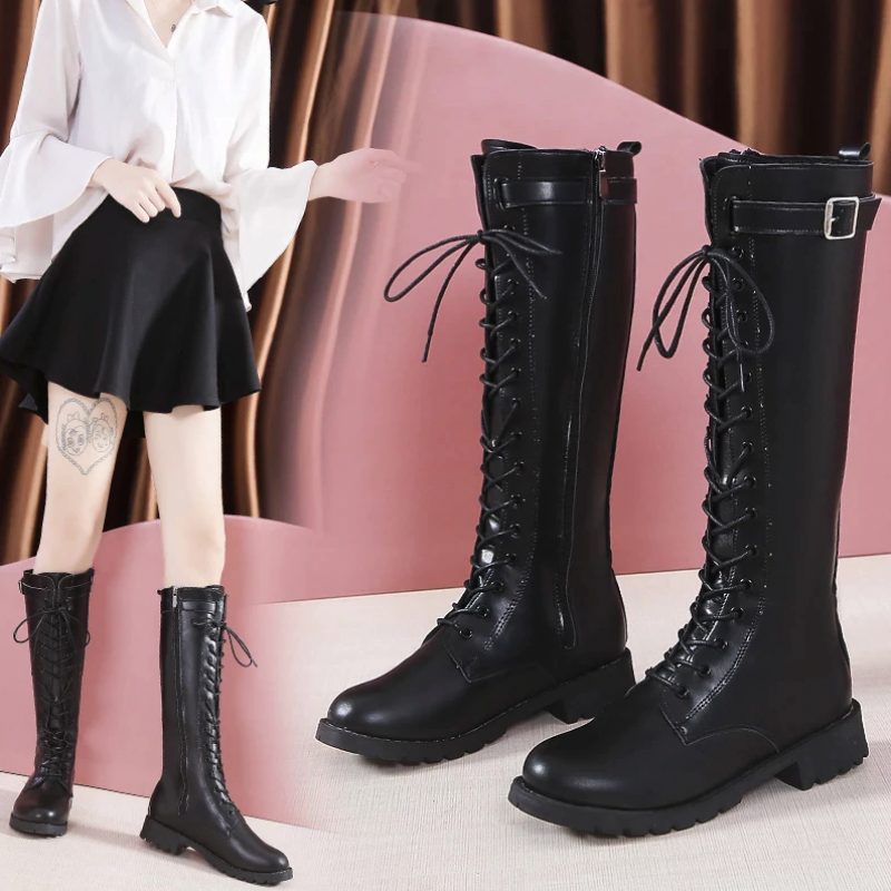 Safiro Boots Knælængde - Sort
