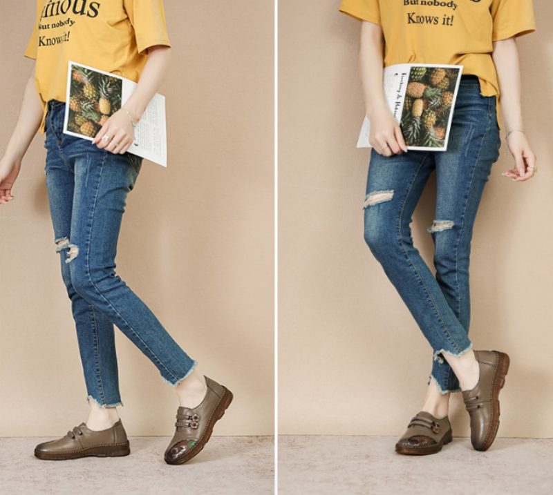 Salome Dame Loafer Sko - Khaki