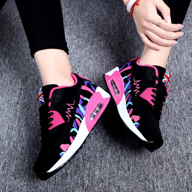 Sand Komfortable Sneakersko Til Kvinder - Pink