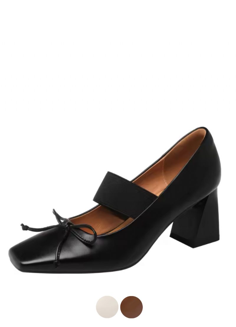 Sandy Kvinders Chunky Heel Elegant Pumps-sko