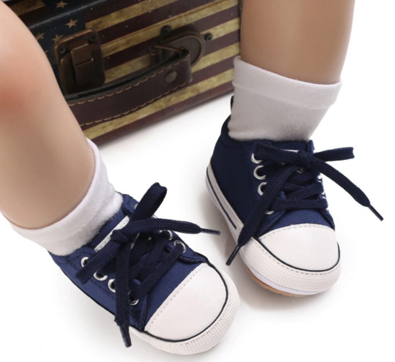 Santamaria Unisex Klassiske Børnesneakers - Marineblå