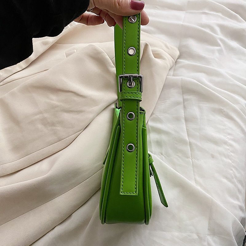 Santis Small Crossbody-håndtaske I Læder Til Kvinder - Grøn
