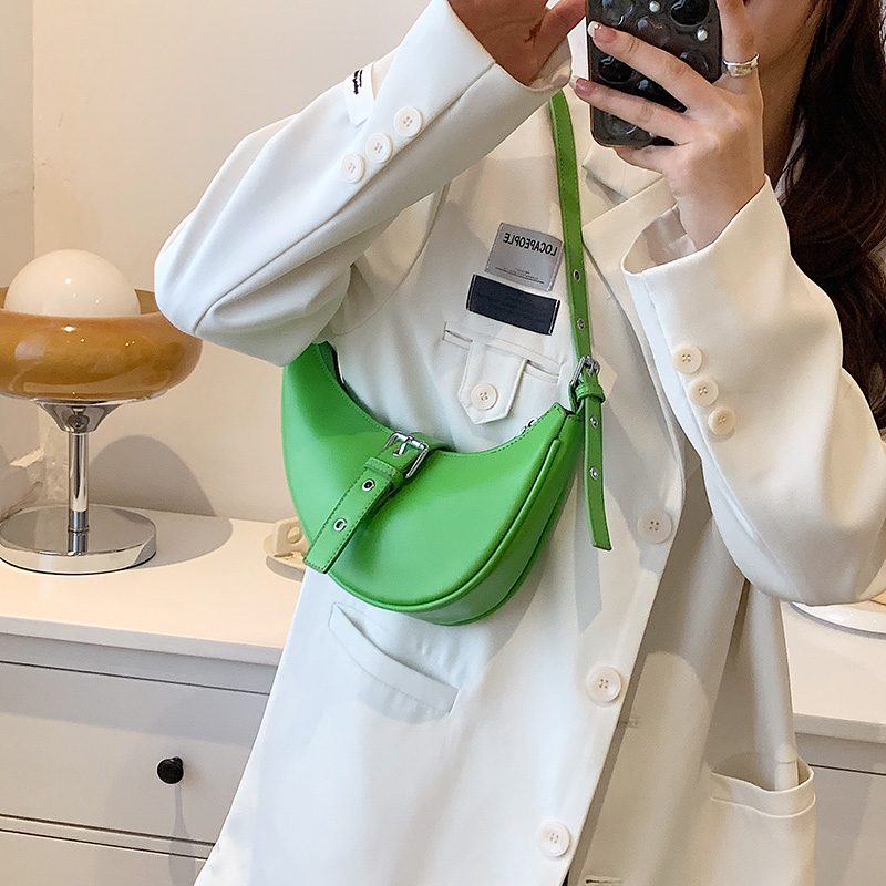Santis Small Crossbody-håndtaske I Læder Til Kvinder - Grøn