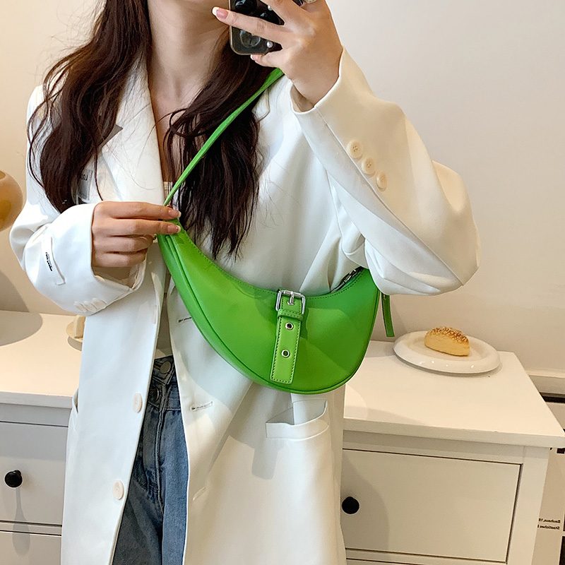 Santis Small Crossbody-håndtaske I Læder Til Kvinder - Grøn