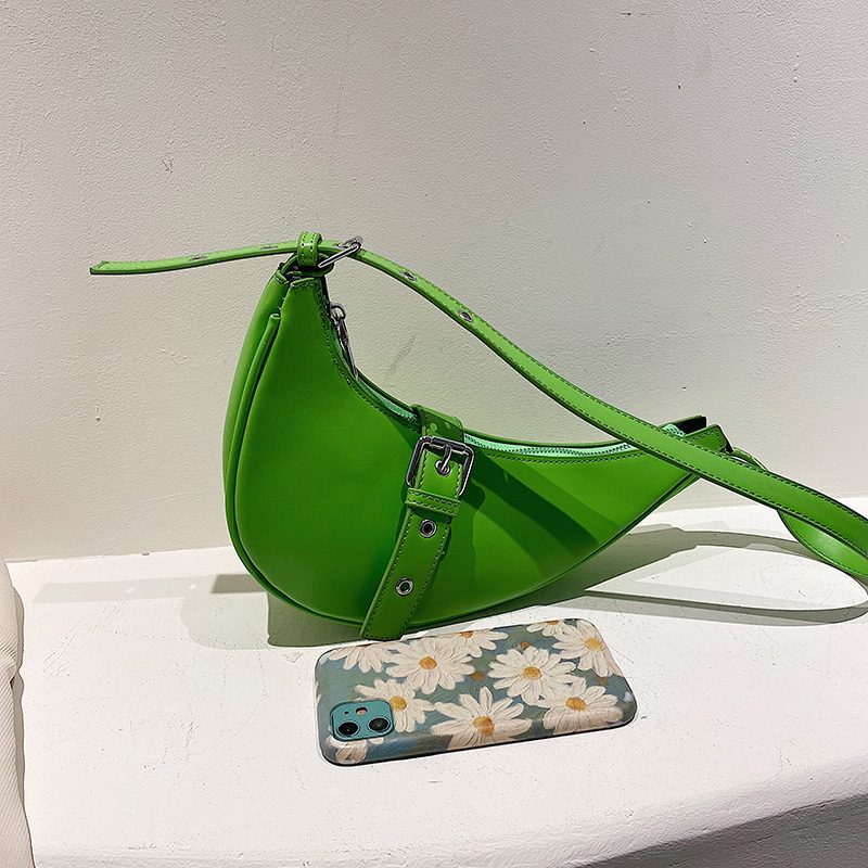 Santis Small Crossbody-håndtaske I Læder Til Kvinder - Grøn