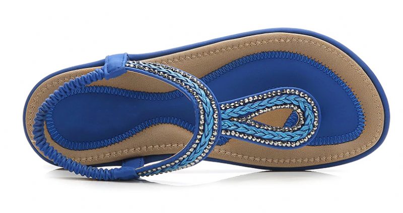 Sara Dame Sommer Flad Sandal - Sort