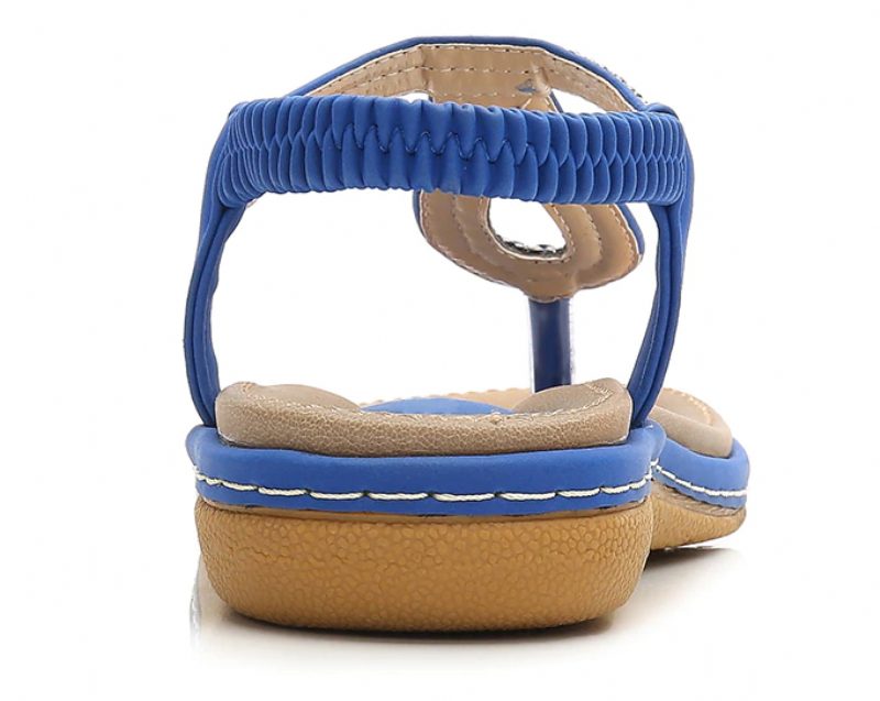 Sara Dame Sommer Flad Sandal - Sort