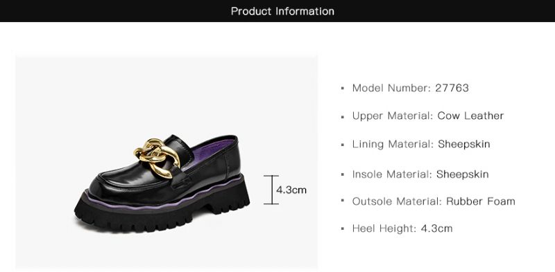 Sarcos Platform Loafers Sko Til Kvinder - Sort
