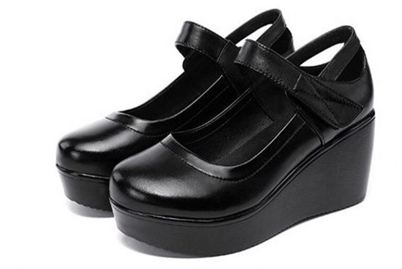 Scarlett Platform Wedges-sko Til Kvinder - Sort
