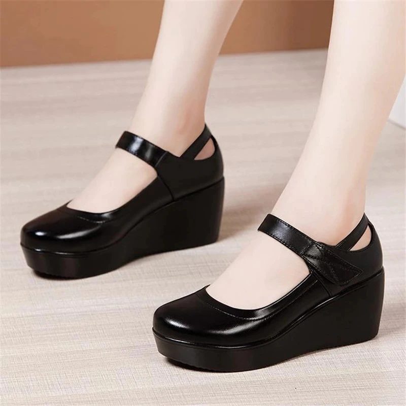 Scarlett Platform Wedges-sko Til Kvinder - Sort